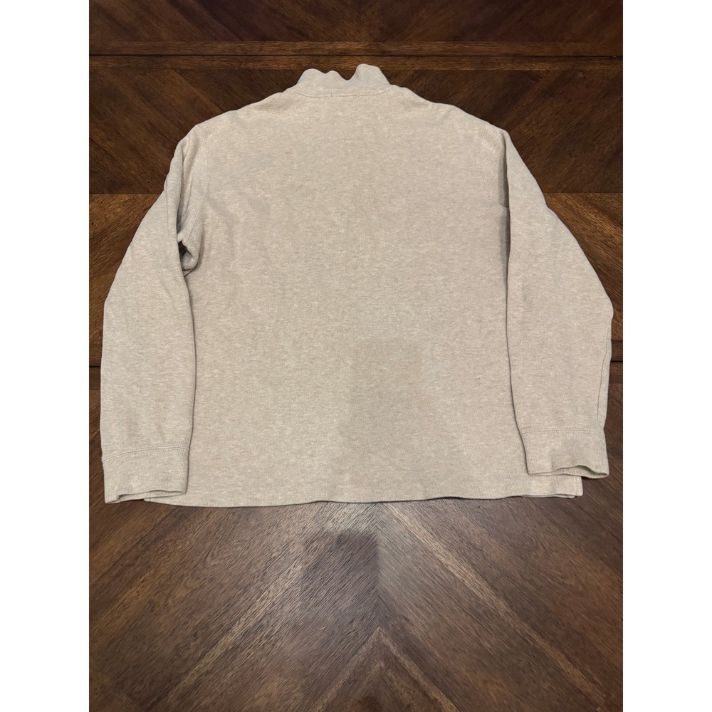 Polo Ralph Lauren Mens XL Quarter Zip Pullover Sweater Beige Heather Pony Logo - Picture 3 of 9